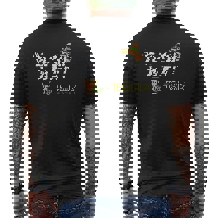 飲酒 アルコール You Can Do It テキーラ ドランカー メンズTシャツ バックプリント