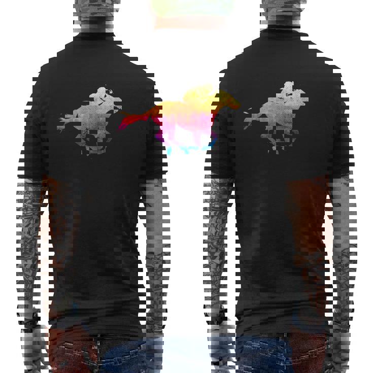 馬tシャツ ポケット レース 馬 乗馬 競馬 ジョッキー 面白いtシャツ メンズ おもしろ 面白い レトロビンテージ メンズTシャツ バックプリント