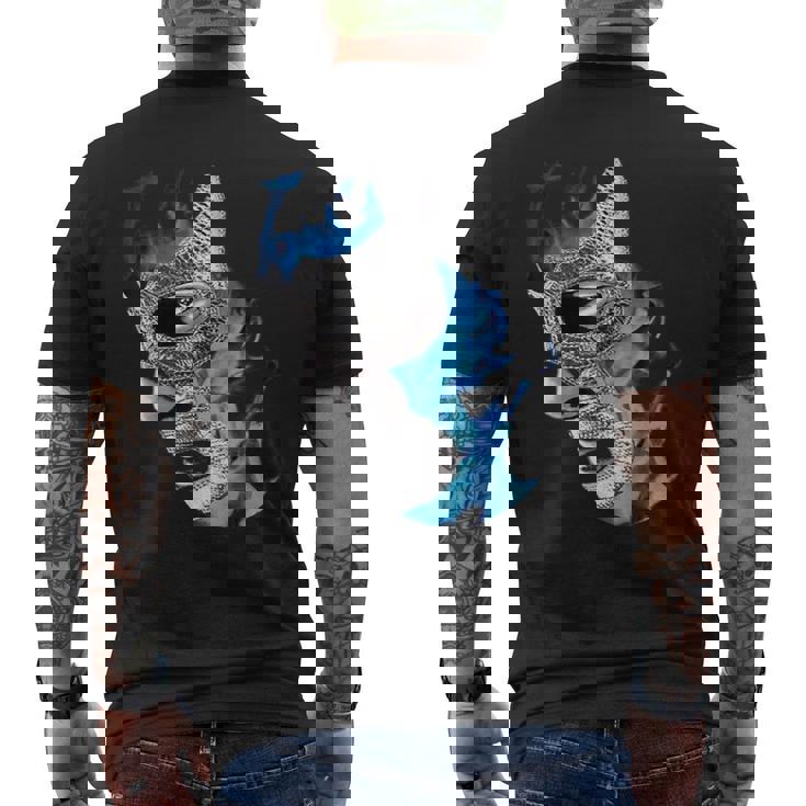 鬼青ルチャリブレ メキシカンレスラーレジェンド メンズTシャツ バックプリント