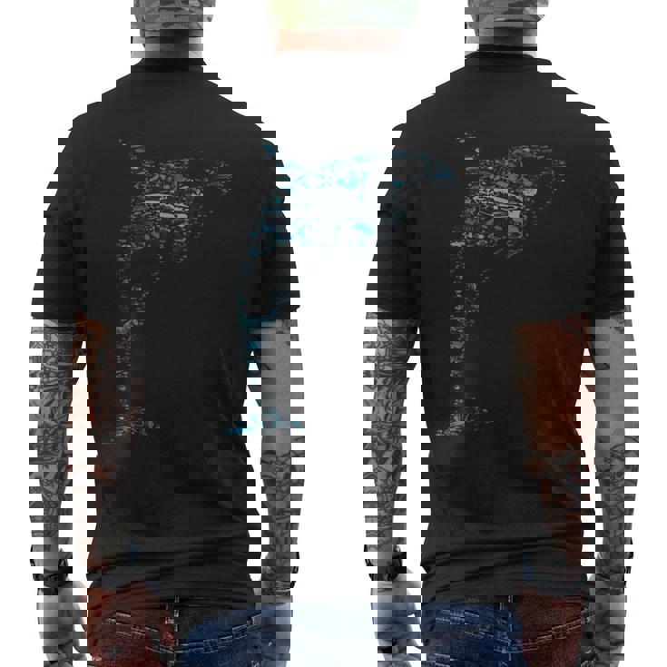 魚のシャチ メンズTシャツ バックプリント