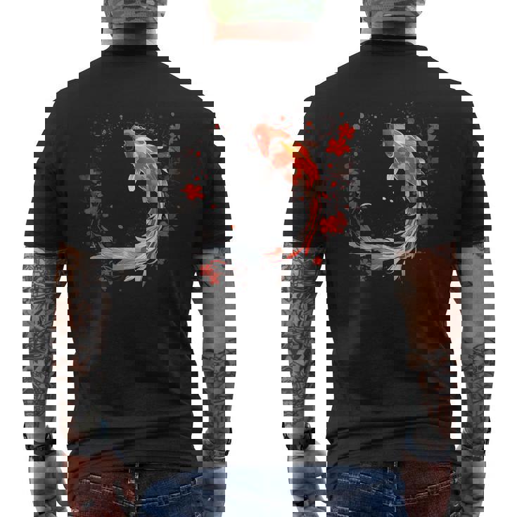 鯉 錦鯉 平和 親切 縁起 メンズTシャツ バックプリント