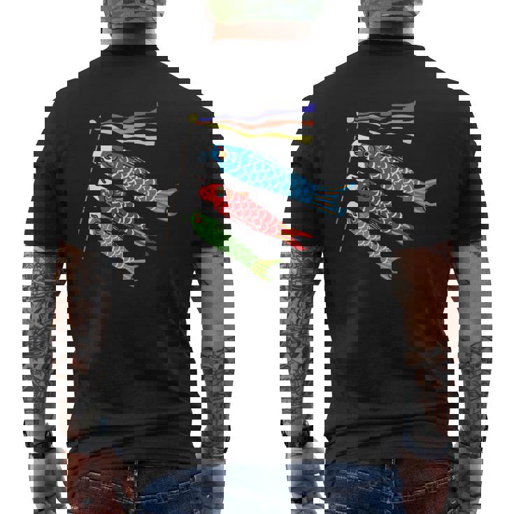 鯉鯉 鯉のぼり 旗 こどものひ メンズTシャツ バックプリント
