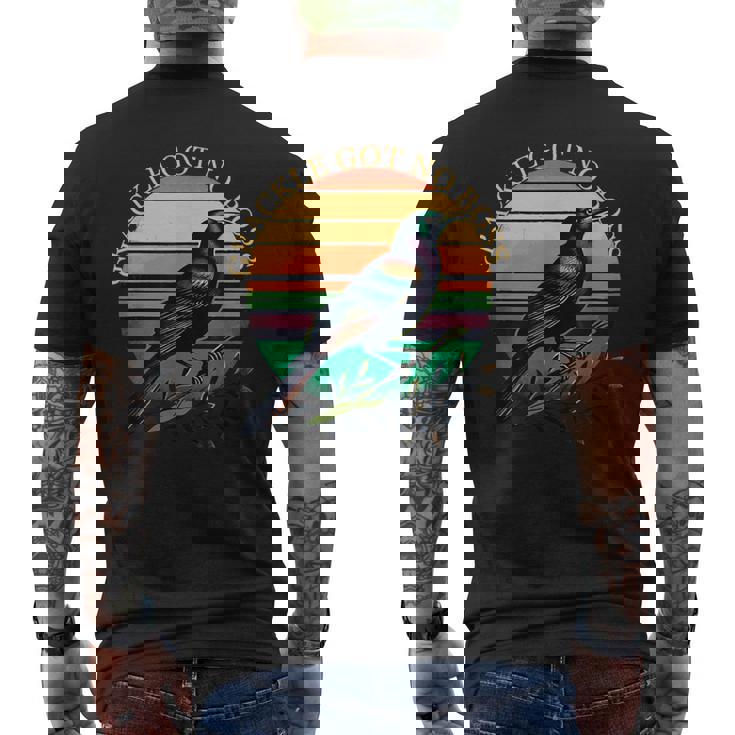 鳥 グラフィック グラックル 鳥の恋人 グラックル Got No Boss メンズTシャツ バックプリント