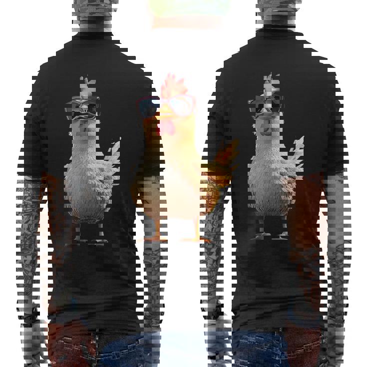 鶏 農家 農家 甘い 鶏 メンズTシャツ バックプリント