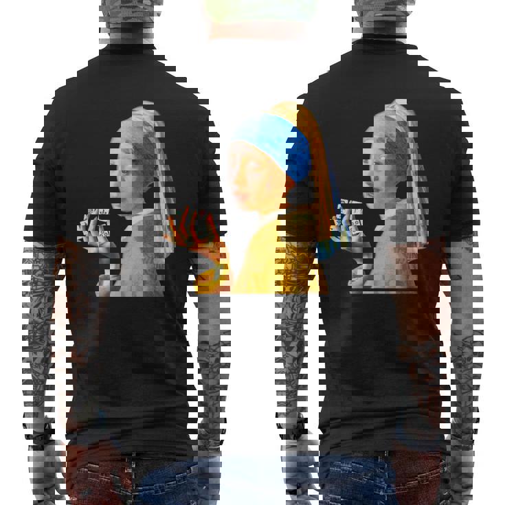 麻雀 牌 おもしろ ネタ フェルメール グッズ 服 面白いtシャツ 面白い メンズ 雀士 プレゼント おしゃれ メンズTシャツ バックプリント