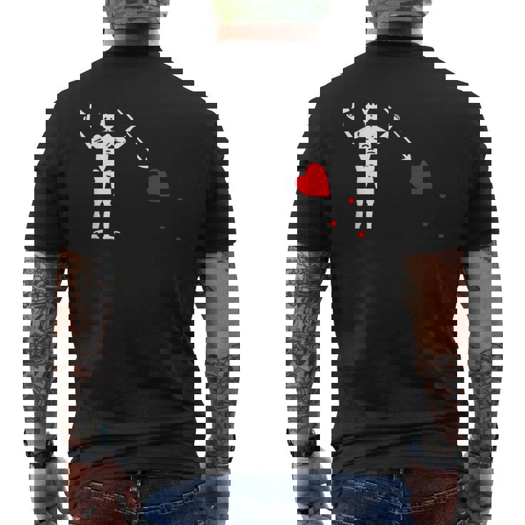 黒ひげ海賊旗-オリジナルエドワード・ティーチ メンズTシャツ バックプリント