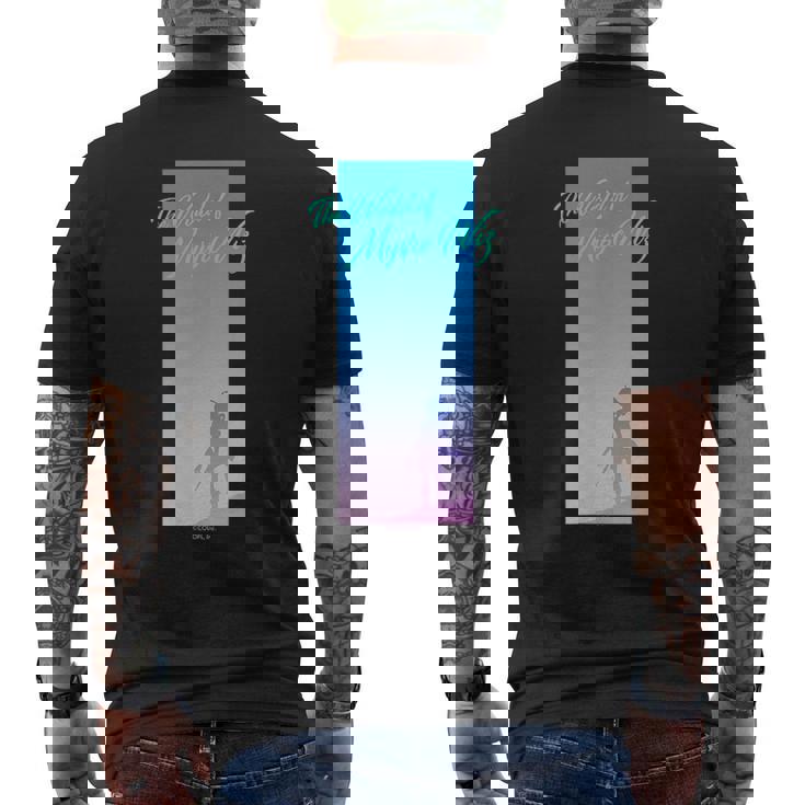 黒猫のウィズ ウィズ E メンズTシャツ バックプリント