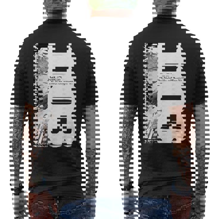 黒猫のウィズ 推じさんの日店長（あだ名） メンズTシャツ バックプリント