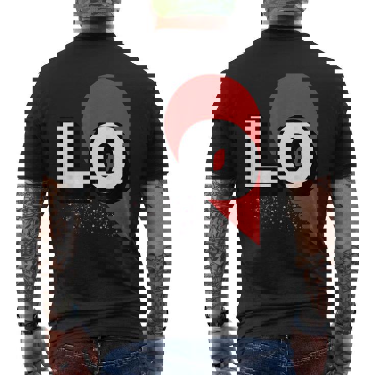 ２人で着るとハートが出来る Loveの文字になる 「Lo」カップル 恋人 メンズTシャツ バックプリント