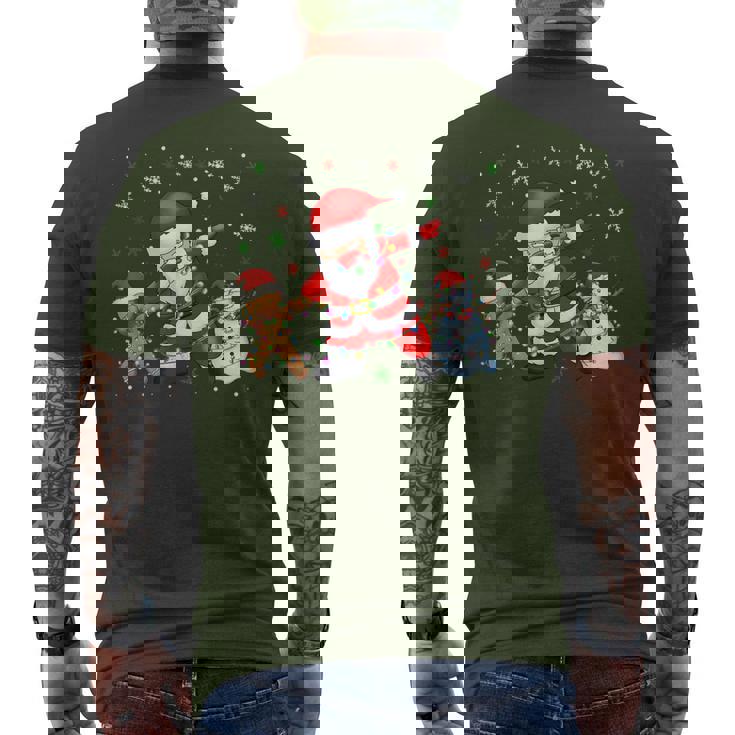 Dabbinganta Christmas おかしいdabサンタクロースクリスマス メンズTシャツ バックプリント