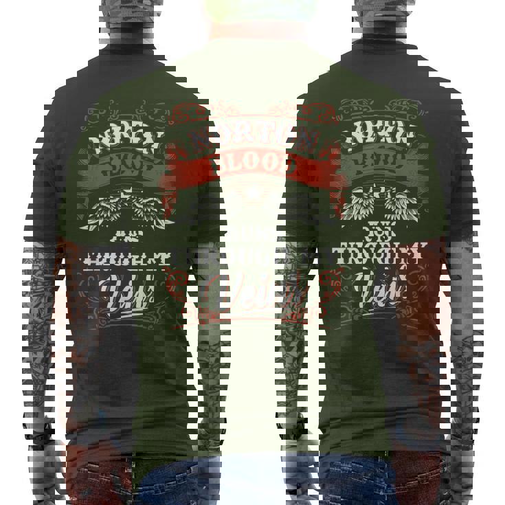 Norton Blood Run Through Myeins Family Christmas メンズTシャツ バックプリント