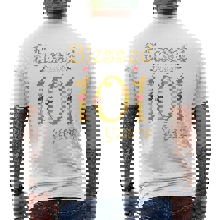 101歳の101歳の誕生日パーティの女王に祝福 長袖tシャツ メンズTシャツ バックプリント