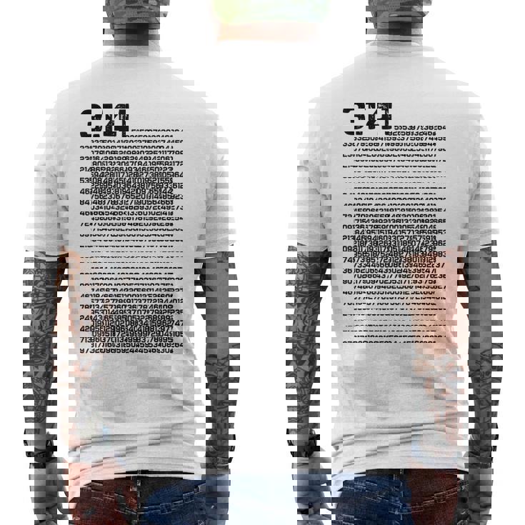 314 円周率の日 数学 非合理数 円周率 メンズTシャツ バックプリント