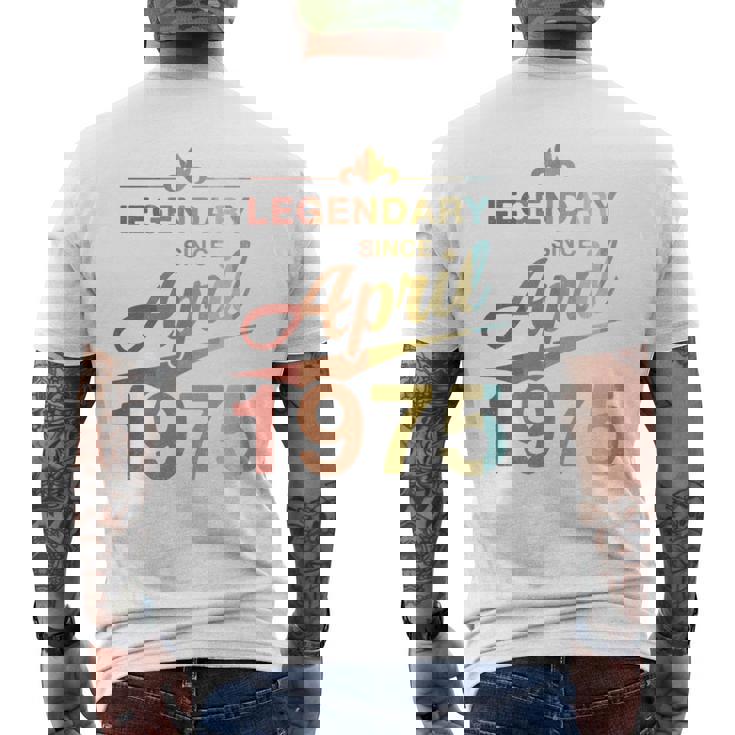 50Th Birthday 1975年4月生まれ 50歳 ヴィンテージ 長袖tシャツ メンズTシャツ バックプリント