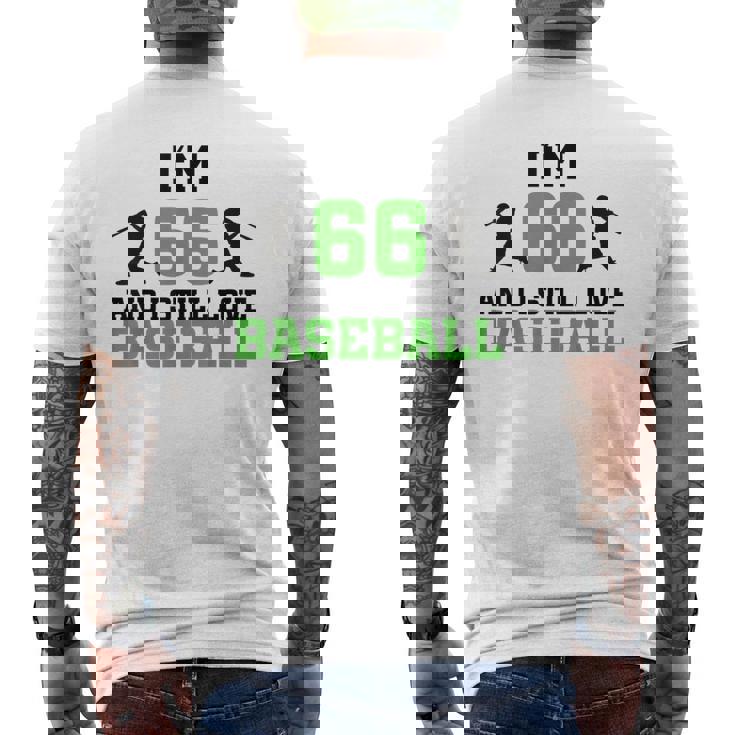 66歳の誕生日 野球 66歳 野球選手 誕生日 メンズTシャツ バックプリント