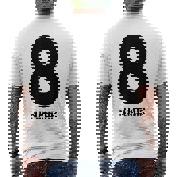 8 数字 メンズTシャツ バックプリント
