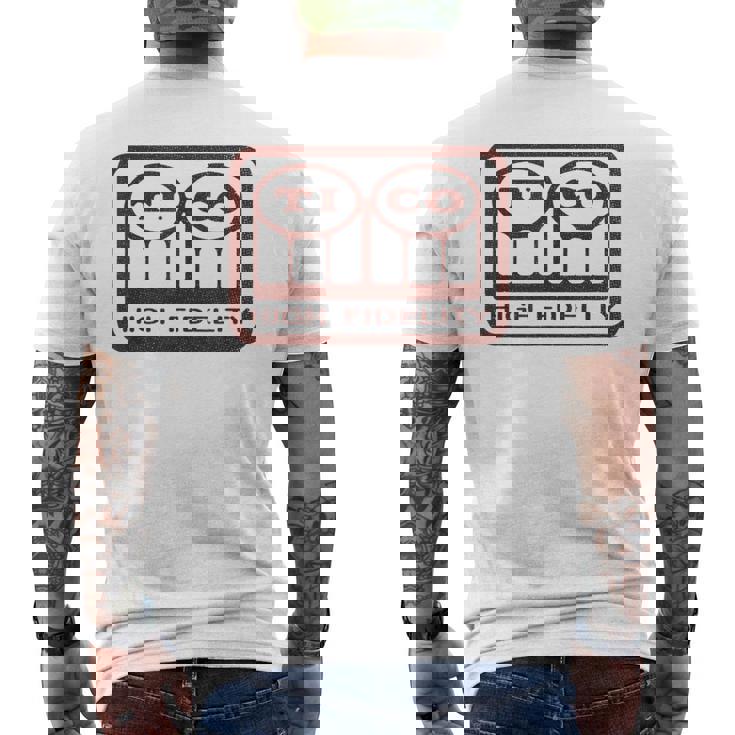 Alegre Tico Records サルサ ミュージックバンド レトロ ビニール ビンテージ メンズTシャツ バックプリント