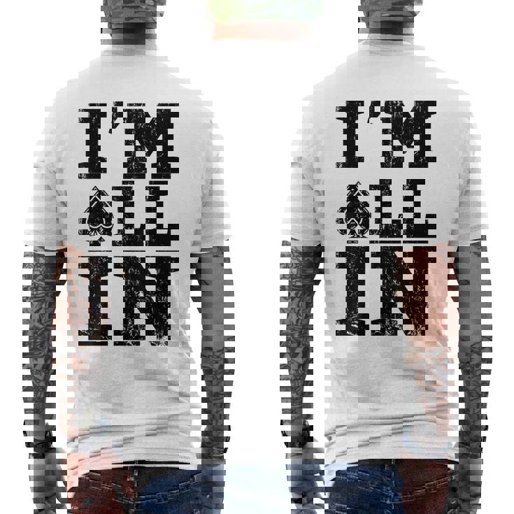 Im All In ポーカーシャツ ポーカープレーヤー メンズTシャツ バックプリント