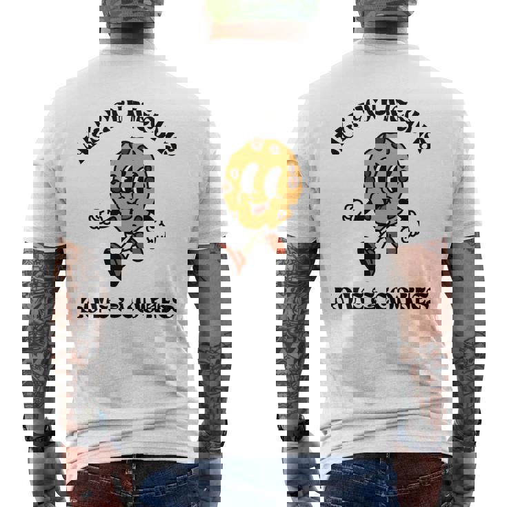 All You Need Is Love And Cookies レトロ 70年代 かわいい ハッピークッキー 長袖tシャツ メンズTシャツ バックプリント