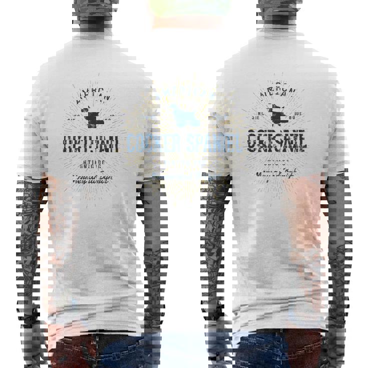 American Cockerpaniel ギフトヴィンテージアメリカン・コッカー・スパニエル メンズTシャツ バックプリント