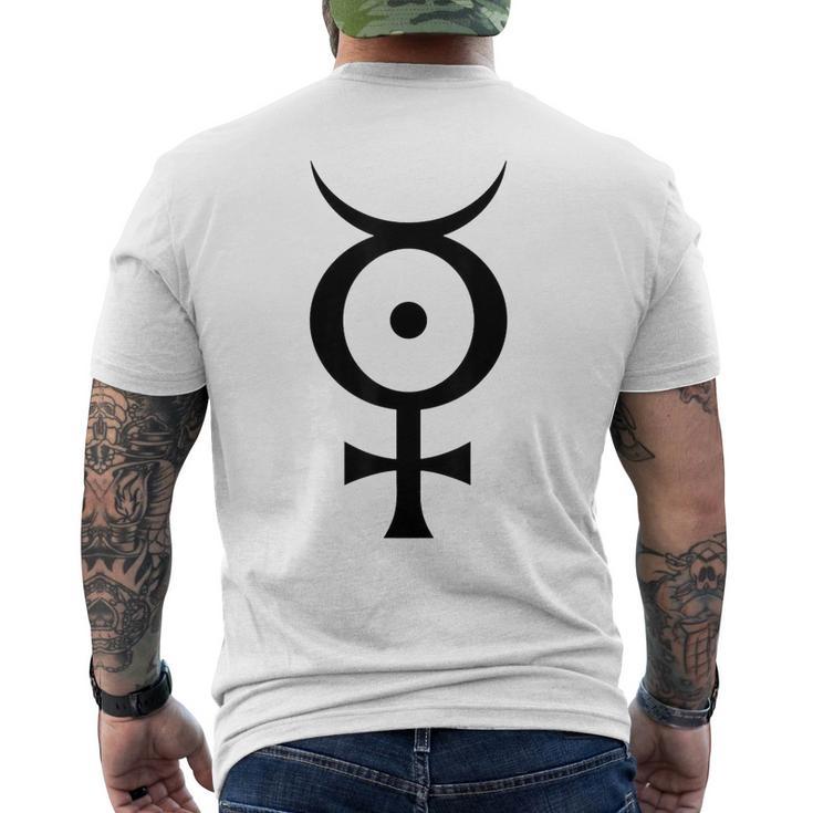 Antichristuperstaratanique Industriel Mercureymbole Noir T-shirt imprimé au dos