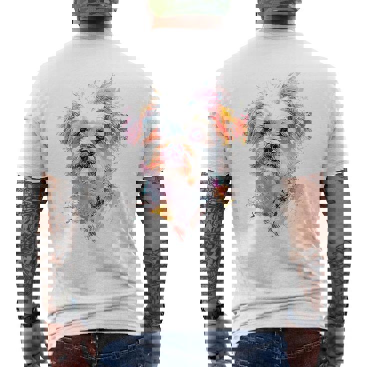 Arte Gráfico De Perro Maltés Para Mascotas Maltés Camiseta Hombre Estampado Espalda