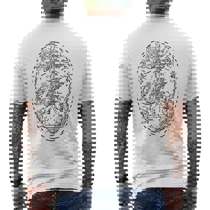 Azoth アゾット Rebis、バジル・バレンタイン、錬金術 Basilalentine メンズTシャツ バックプリント