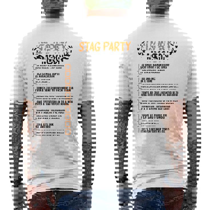 Bachelors Party Checklisttag Do Party Camiseta Hombre Estampado Espalda