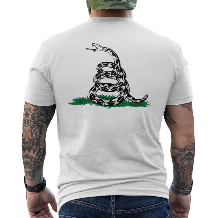 Bandera Gadsden De Laerpiente De Cascabel De Madera Del Patriota Americano Camiseta Hombre Estampado Espalda
