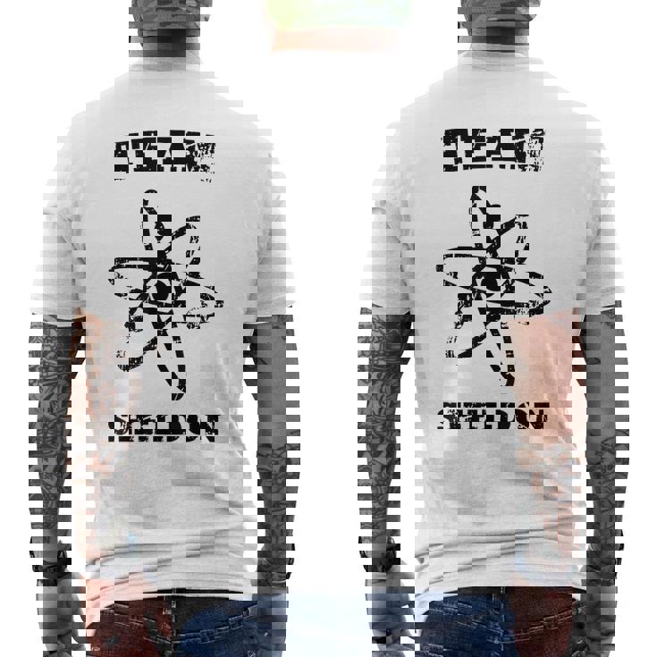 Big Bang Theory ロゴ チーム シェルドン アトム ライト メンズTシャツ バックプリント