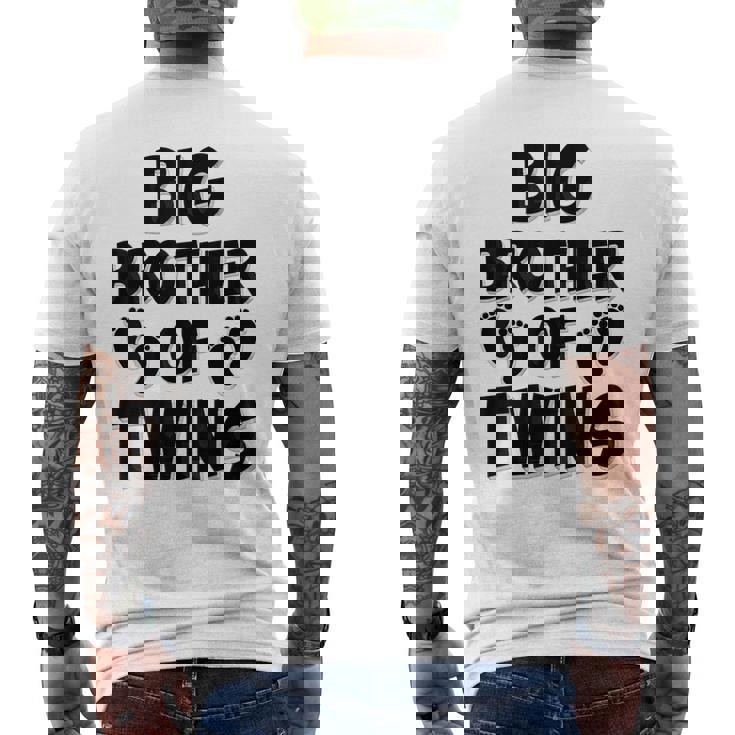 Big Brother Of Twins New Big Brotheriblingギフト メンズTシャツ バックプリント