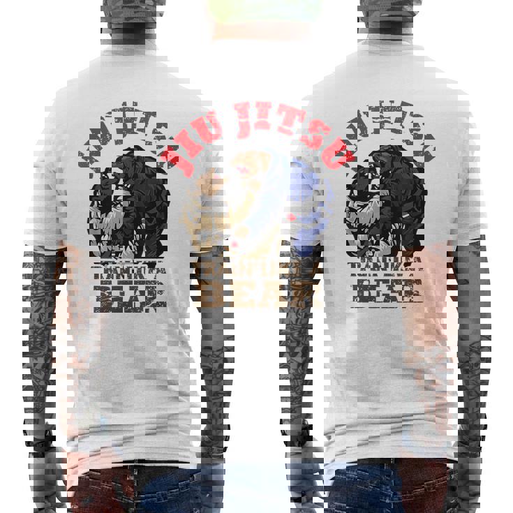 Bjj ブラジリアン柔術 クマのようにトレーニング メンズTシャツ バックプリント
