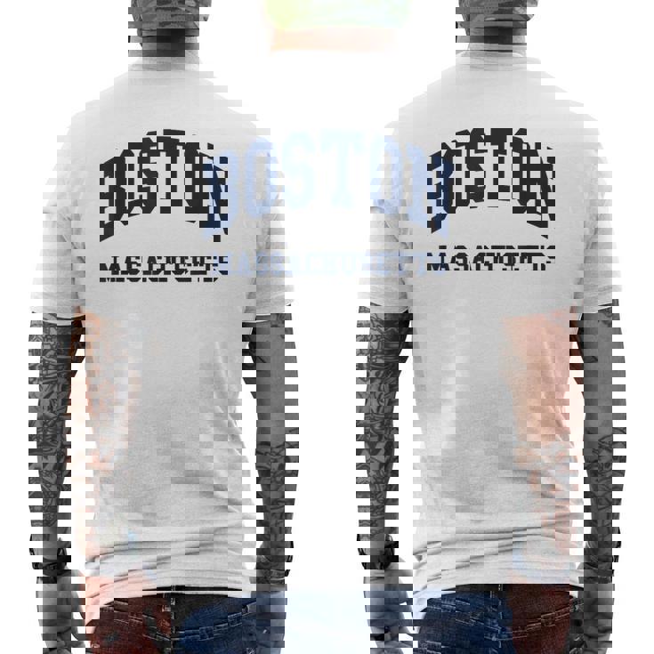 Boston Massachusetts Throwback Classic メンズTシャツ バックプリント