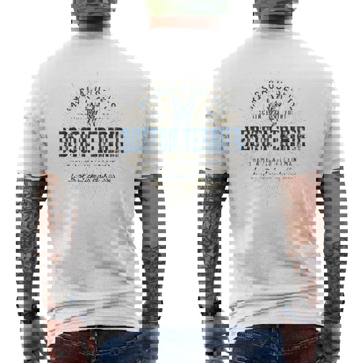 Boston Terrierギフトヴィンテージボストン・テリア メンズTシャツ バックプリント