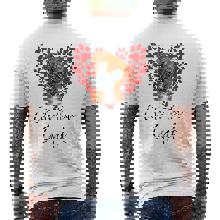 Boxer Dog Cuter Than Cupidalentines Day ボクサー犬 メンズTシャツ バックプリント