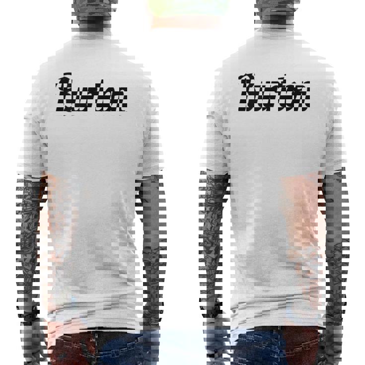 Burton バートン の名前を言うトップ メンズTシャツ バックプリント