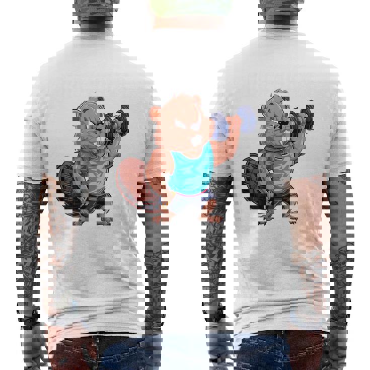 Bóbr Kurwa Gym Fitness Meme ボディービルダー&パンパー 長袖tシャツ メンズTシャツ バックプリント