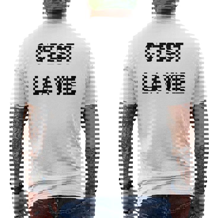 C'est Laie フランス語格言グラフィックデザイン メンズTシャツ バックプリント