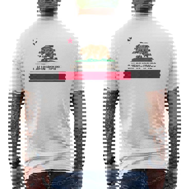 California Republic ノベルティ カリフォルニアベア カリフォルニアフラッグ メンズTシャツ バックプリント