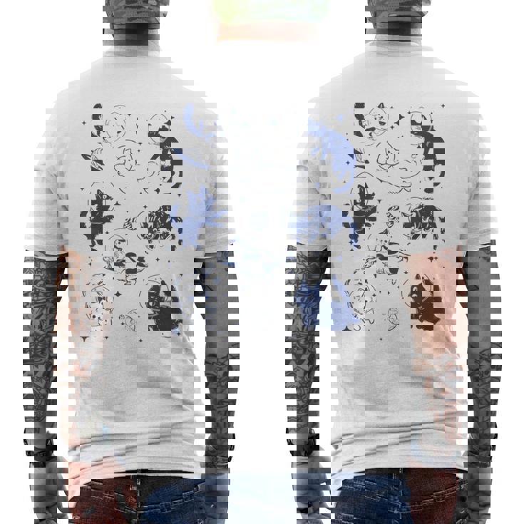 Cats Astronaut In Space Space Cat For Cat Lover Men's T-shirt Back Print