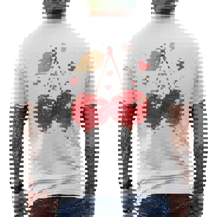 Cerezas Coquette Chica Aesthetic Camiseta Hombre Estampado Espalda