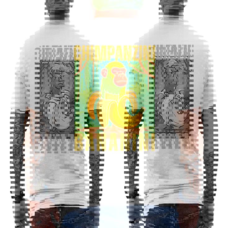 Chimpanzini Bananini Italian Brainrot メンズTシャツ バックプリント