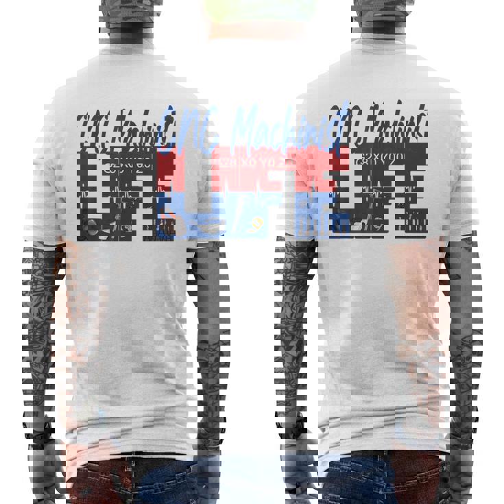 Cnc マシニスト ライフ Cnc マシニスト オペレーター Cnc プログラマー メンズTシャツ バックプリント