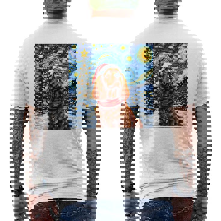 Cockerpanieltarry Night Christmasan Gogh Doganta Hat 長袖tシャツ メンズTシャツ バックプリント