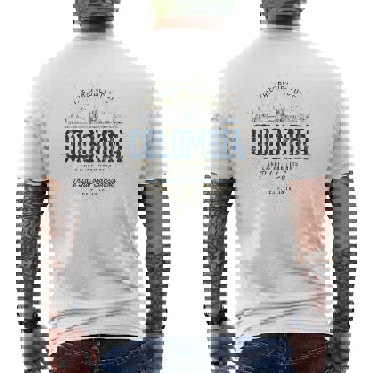 Colombia レトロなスタイルのヴィンテージコロンビア メンズTシャツ バックプリント
