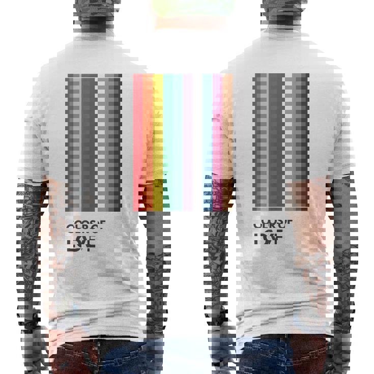 Colors Of Love Lgbt Flag Pride Month トランスジェンダー レインボーtシャツ メンズTシャツ バックプリント