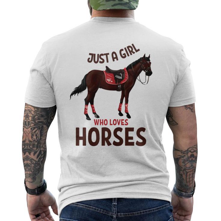 Cuidado Con Los Caballos Juts Una Chica Que Ama A Los Caballos Camiseta Hombre Estampado Espalda