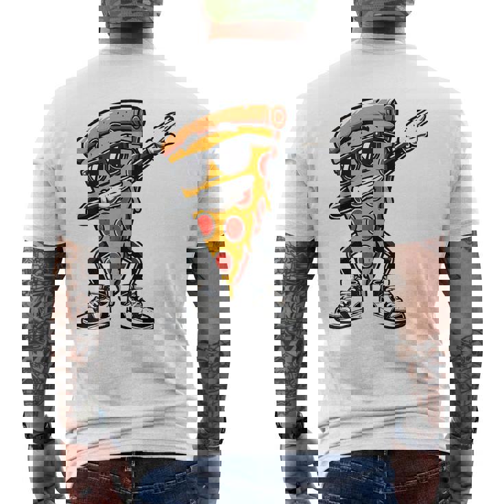 Dabbing Pizza スライス ダンス ピザ 幼児 男の子 ダンス 食通 メンズTシャツ バックプリント