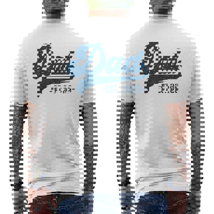 Dad Est 2025 Dad To Be New Dad メンズTシャツ バックプリント