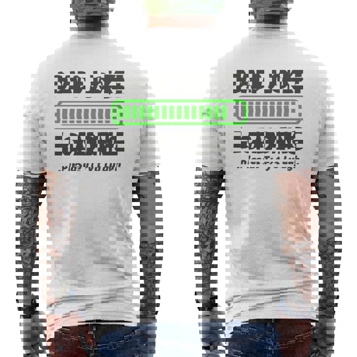 Dad Joke Loading Please Try To Laugh 面白い父の日 長袖tシャツ メンズTシャツ バックプリント